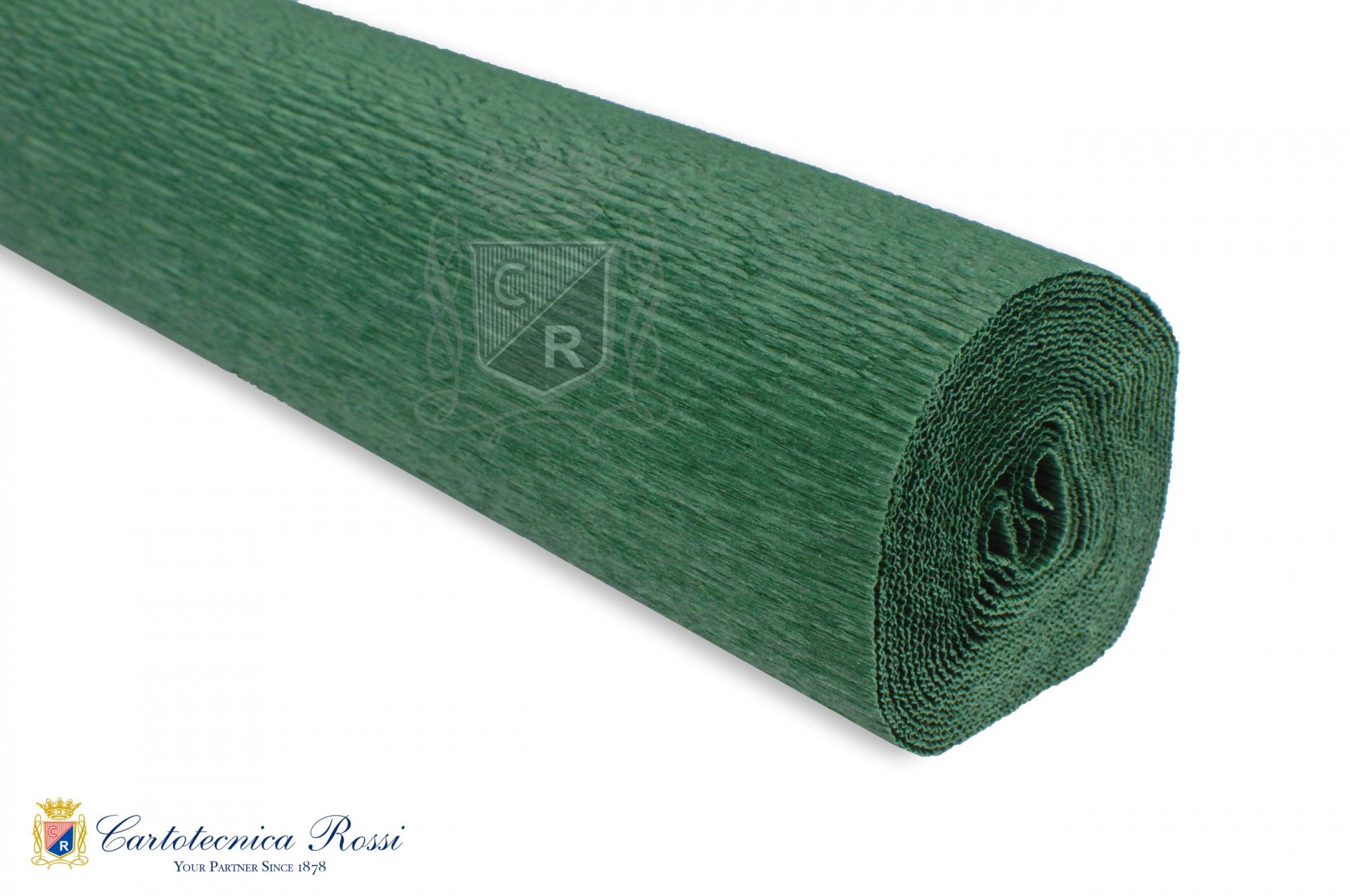 Crespate 'Fioristi Superior' 180g (144 g/m²) 50x250 Tinta Unita - Verde Foresta