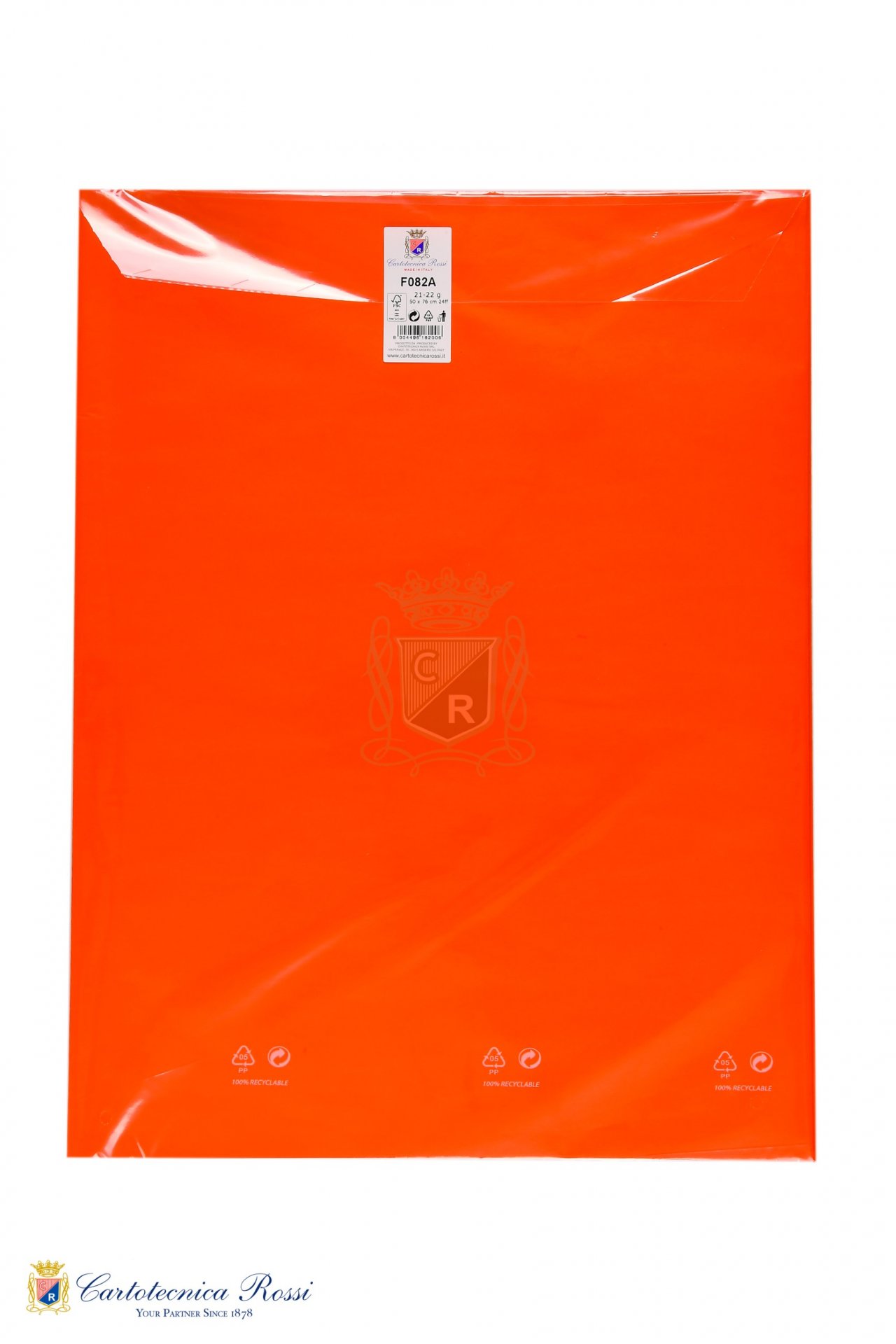 Veline Colorate 21g/m² in Blister da 24ff 50x76cm pieg. - Arancione 