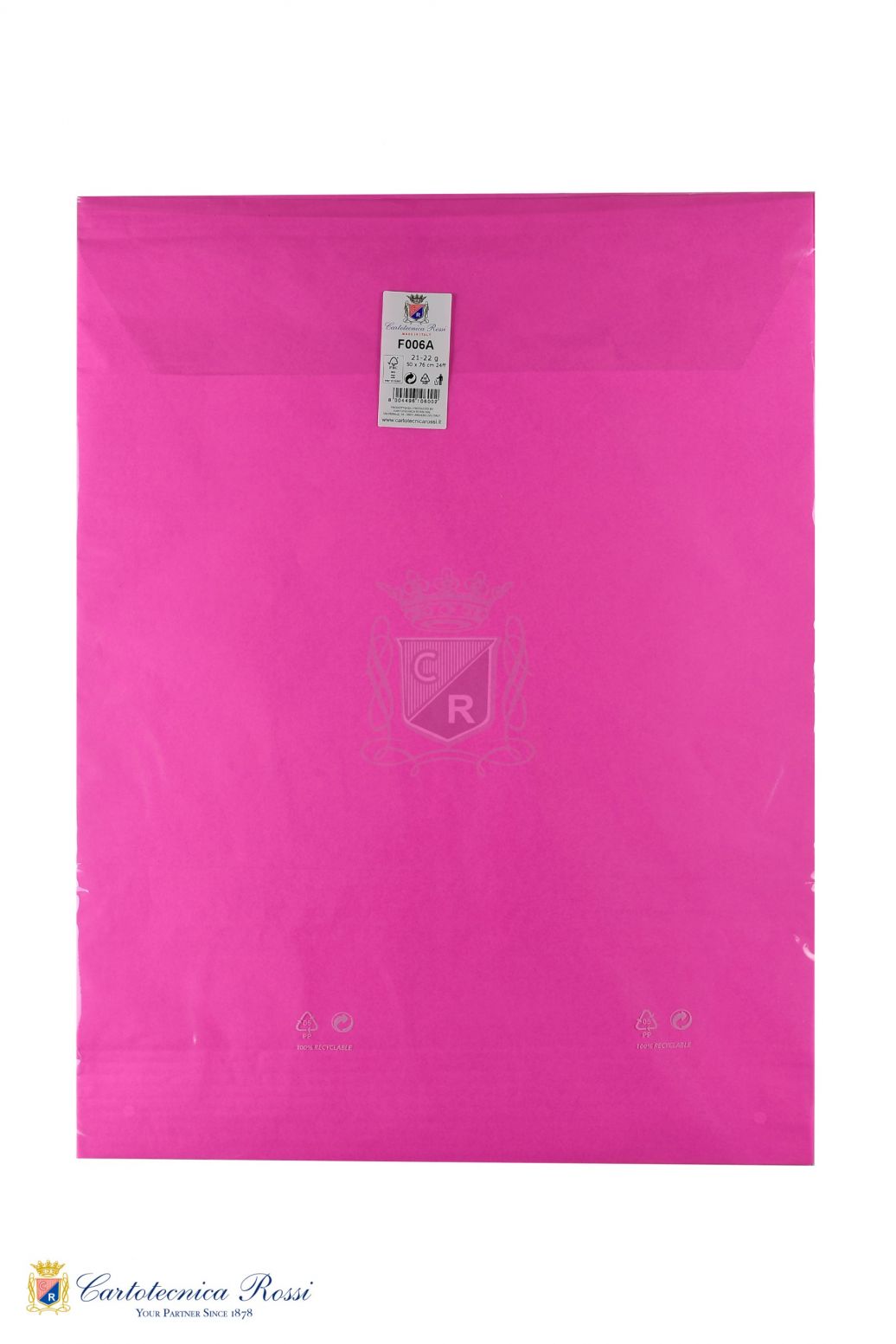 Veline Colorate 21g/m² in Blister da 24ff 50x76cm pieg. - Rosa